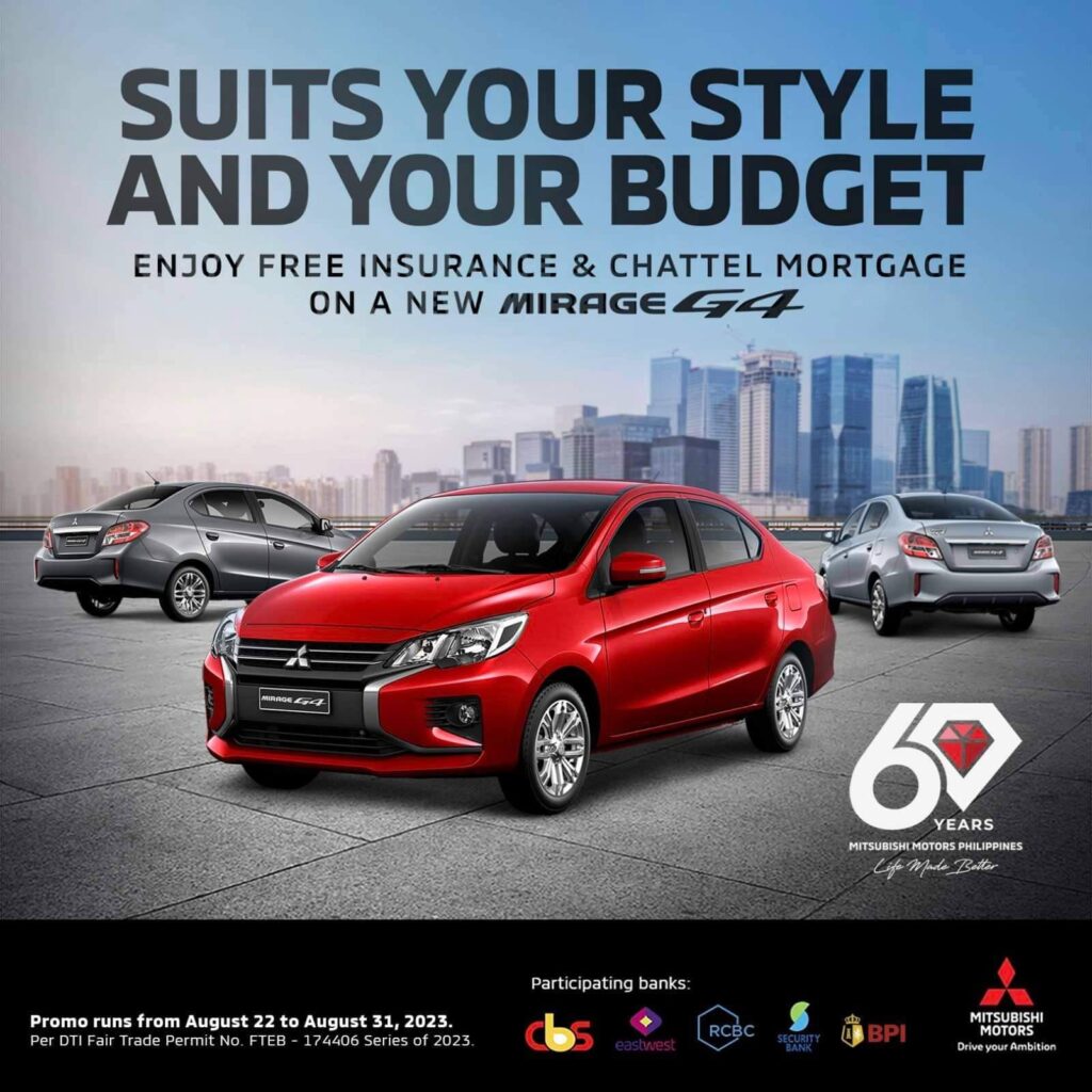 MIRAGE G4 FREE AMORT & INSURANCE
